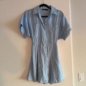 Light Blue Zara Shirtdress, size XS